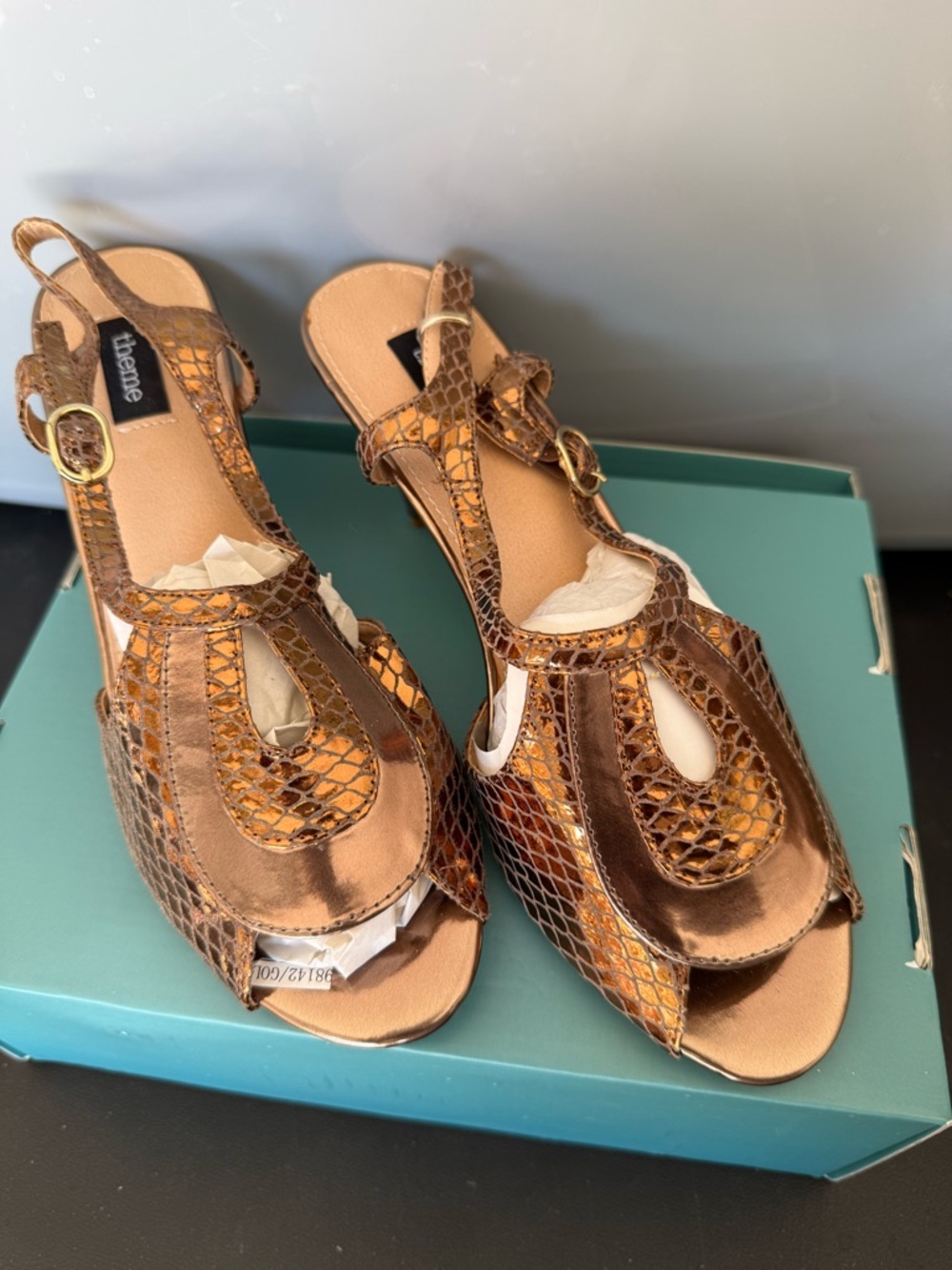 Bronze Animal Print Heels
